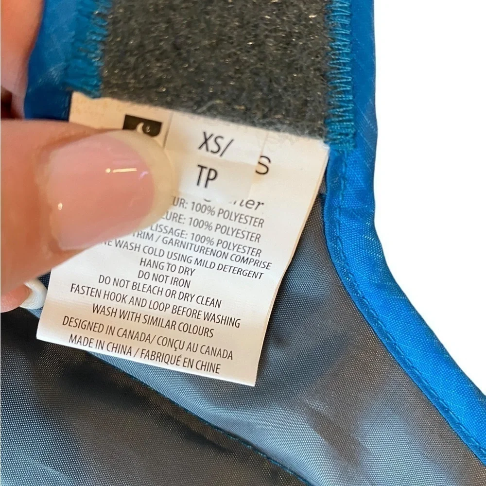 RCPETS Status Dog Puffer Jacket CYAN Blue Size XS NWT